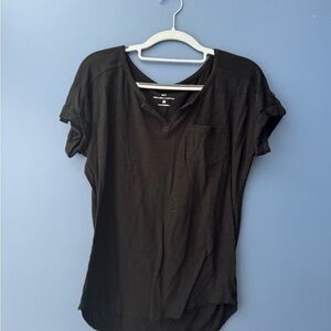New York & Company Black Short Sleeve Tee